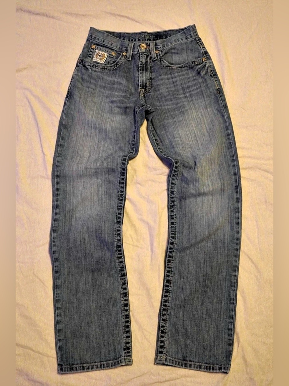 Cinch White Label Men's Medium Wash Relaxed Fit Straight Leg Cowboy Jeans 28x32
